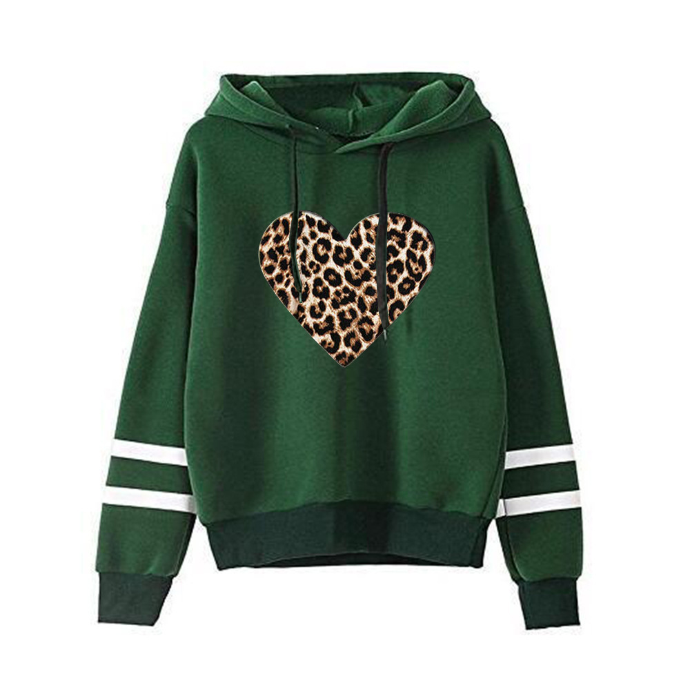 Title 6, Leopard Love Printed Parallel Bar Hooded Sweats...