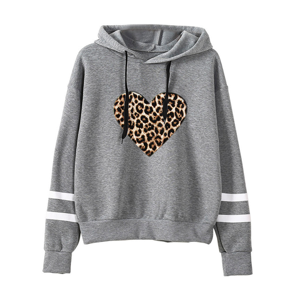 Title 4, Leopard Love Printed Parallel Bar Hooded Sweats...