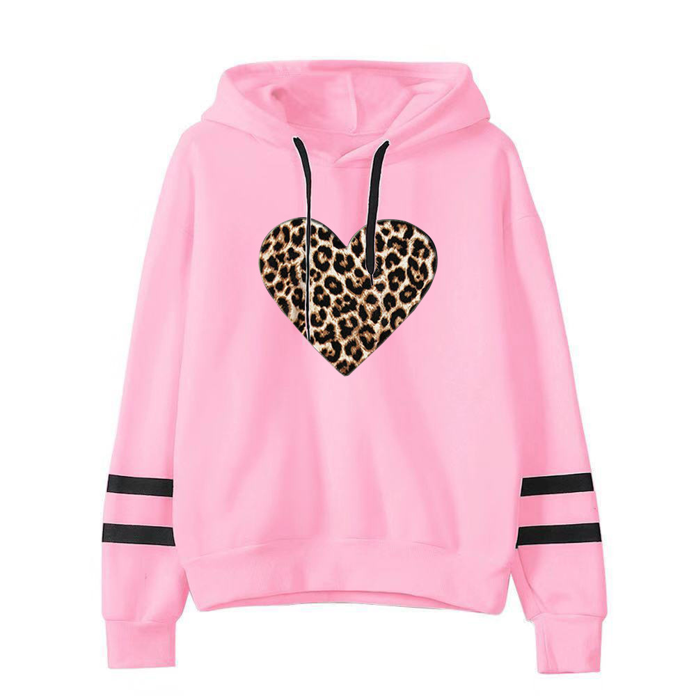 Title 3, Leopard Love Printed Parallel Bar Hooded Sweats...