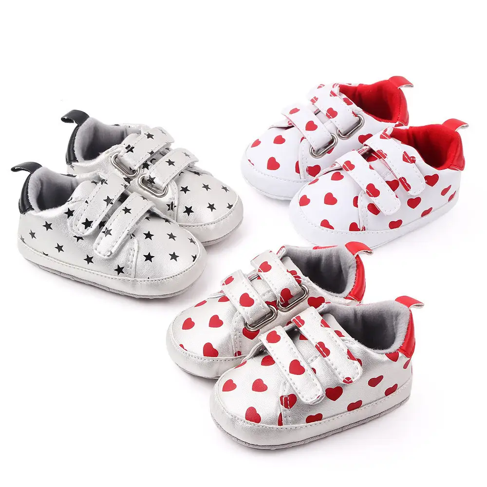 Classic Love Printed Baby Shoes