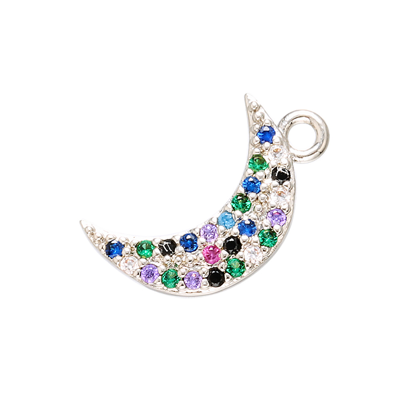 Title 2, Pendentif étoile et lune avec petit diamant de ...