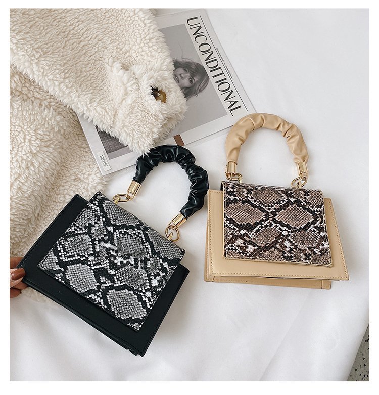 Title 19, PU Leather Small Square Bag Korean Version Tren...