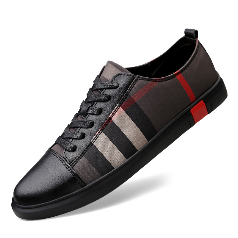 Title 4, Chaussures basses en cuir pour homme style brit...