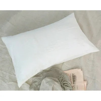 Cotton And Linen Solid Color Retro Adult Pillowcase Off White - Shop at LoveMi