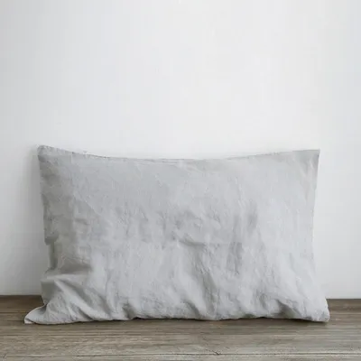 Cotton And Linen Solid Color Retro Adult Pillowcase Fog Grey - Shop at LoveMi