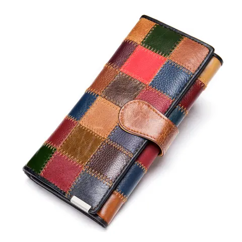 Leather Wallet Women's Large-Capacity Long