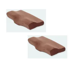 Memory Pillow - Brown 60X34X12Cm 2Pcs - View 1
