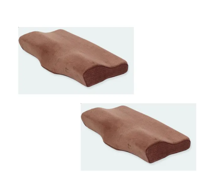 Memory Pillow Brown 60X34X12Cm 2Pcs - Shop at LoveMi