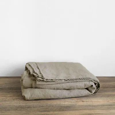 Cotton Linen Single Double Bed Single Sheet Khaki Grey - Shop at LoveMi