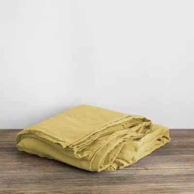 Cotton Linen Single Double Bed Single Sheet Deciduous Yellow - Shop at LoveMi