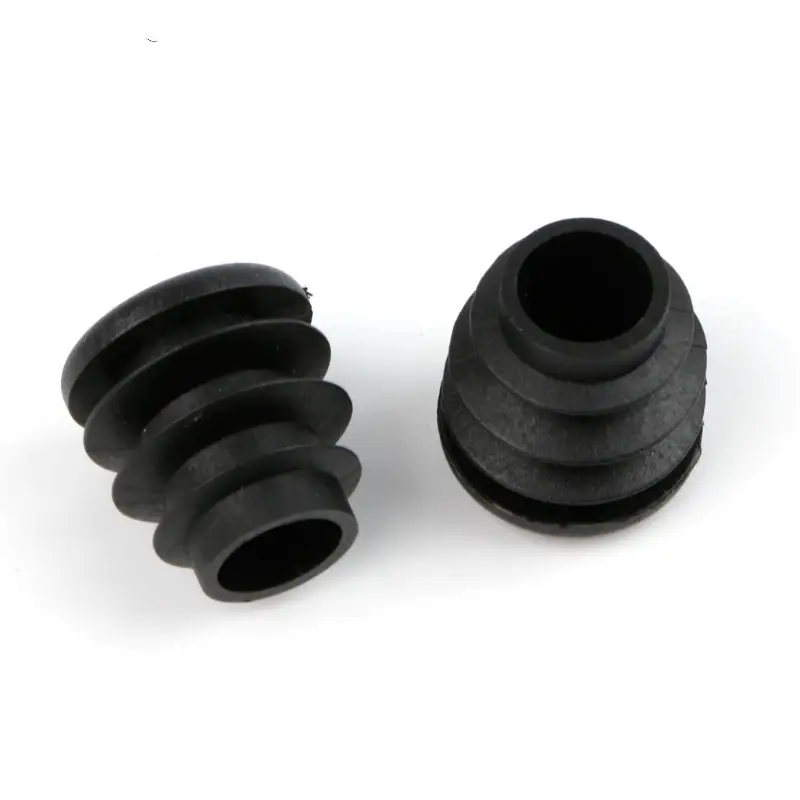 Black Plastic Foot Plug For Furniture, Round Tube End Plug