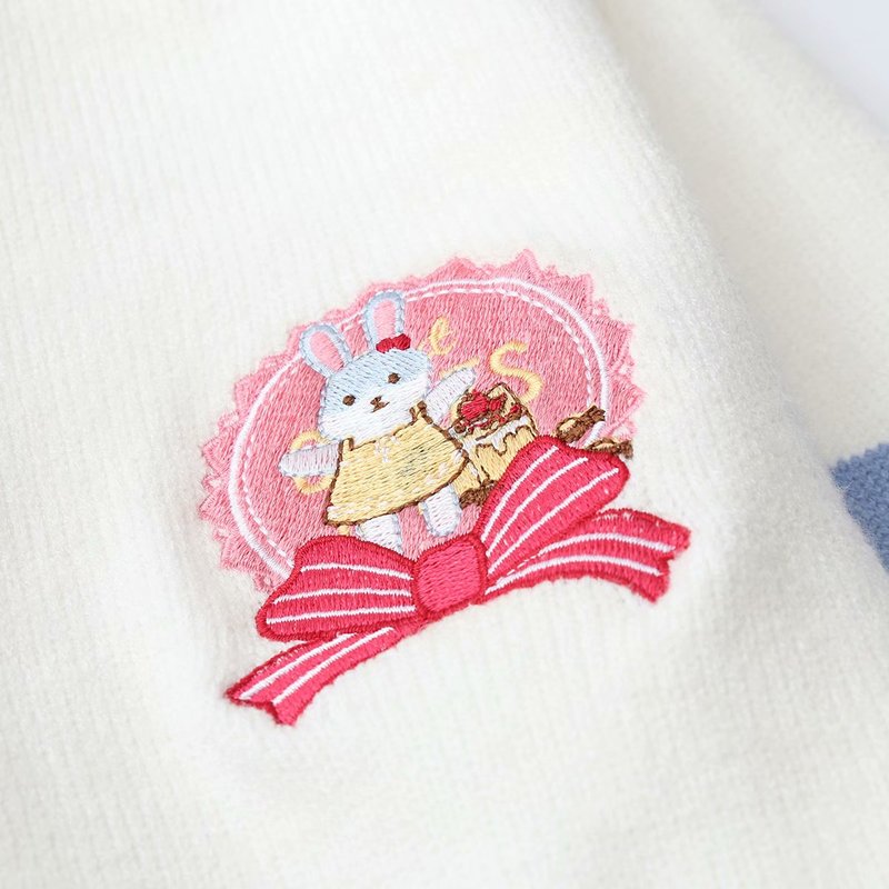 Embroidered Rabbit Girls' Student Sweater Pullover