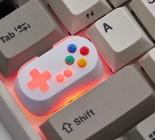 Game Console Handle Metal Transparent Keycap Wireless Mechanical Keyboard Switch — foto 8