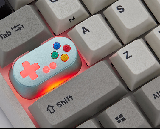 Game Console Handle Metal Transparent Keycap Wireless Mechanical Keyboard Switch — foto 4