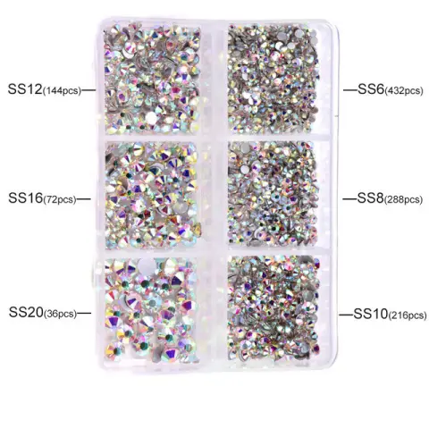 Glass Rhinestone Nail Art Jewelry