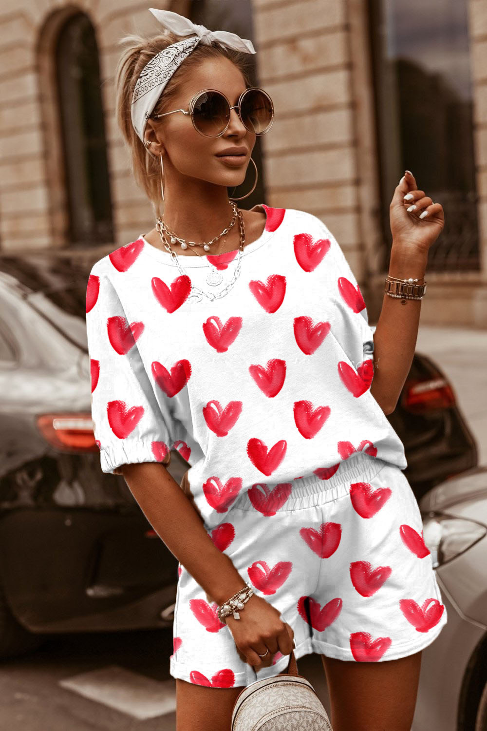 Printed Casual Fashion Home Comfortable Shorts Suit