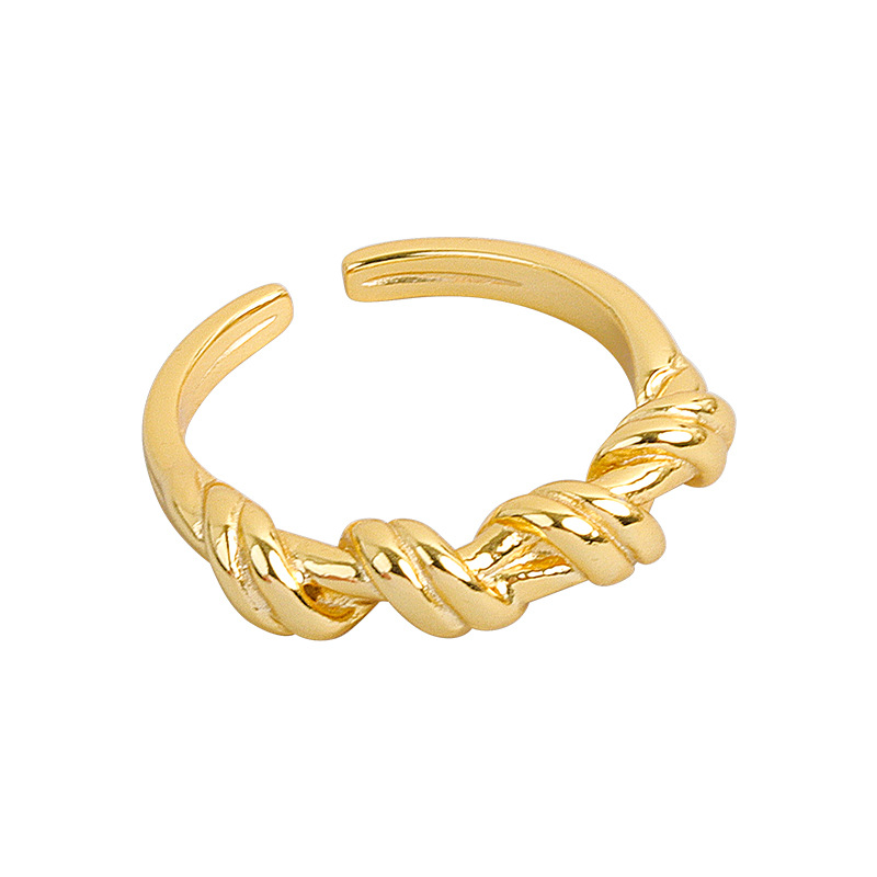 European And American Minimalist Irregular Winding Ring