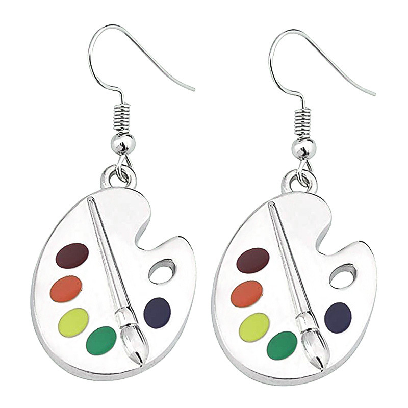 Cartoon Earrings Female Color Palette Ears