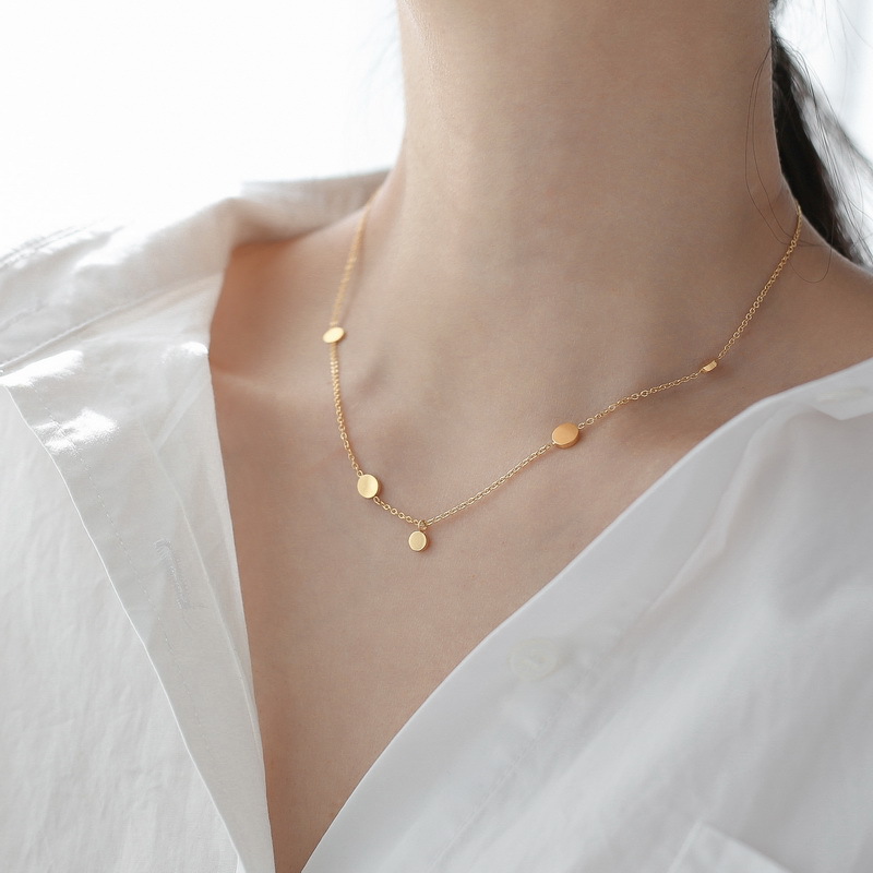 Five Small Round Necklace Clavicle Female Necklace