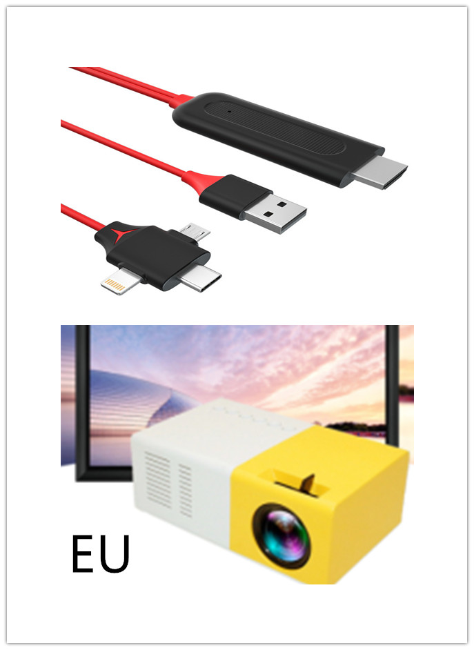 Portable Projector 3D Hd Led Home Theater Cinema HDMI-compatible Usb Audio Projector Yg300 Mini Projector - Image 42