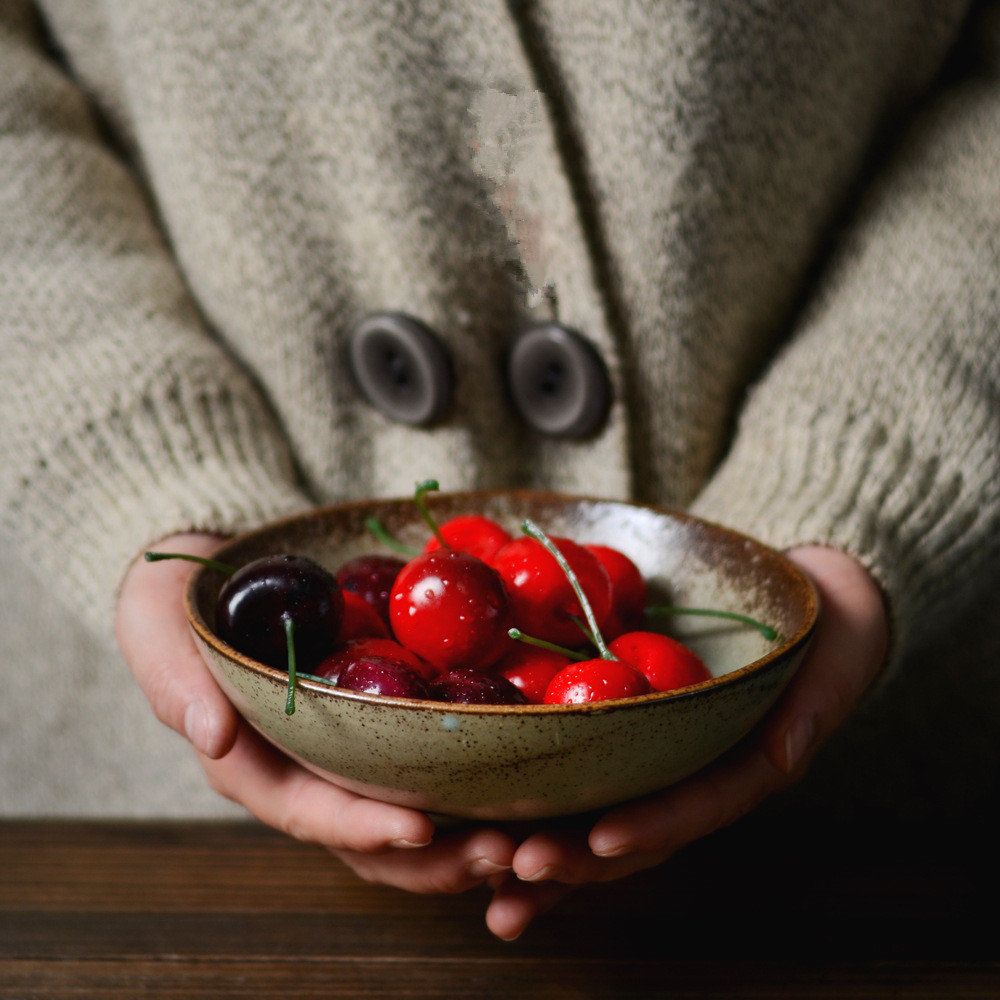 Handmade Rough Clay Japanese Dishes for Household Use