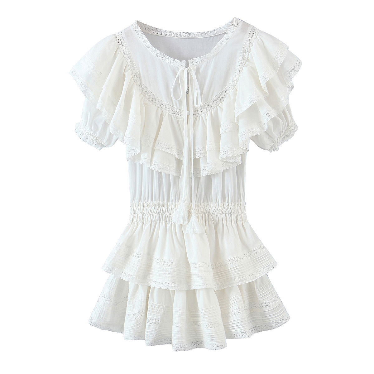 Summer Women's Lace Short Sleeved Fashion Dress