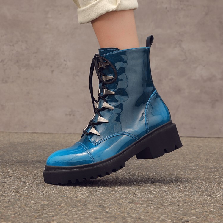 Women's Shoes Autumn And Winter Retro Round Toe Martin Boots 