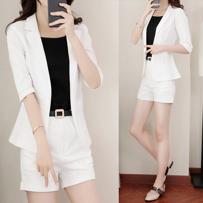 Spring And Summer New Korean Edition Women's Shorts Two Pieces