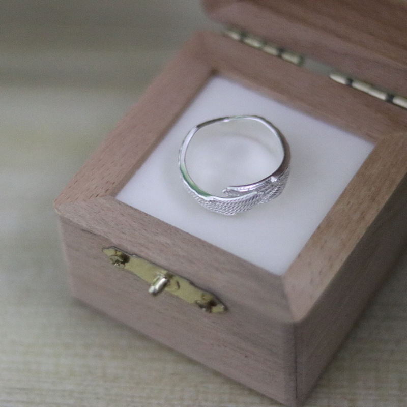 Guardian Couple Sterling Silver Ring Angel Wings Wings Pair Ring