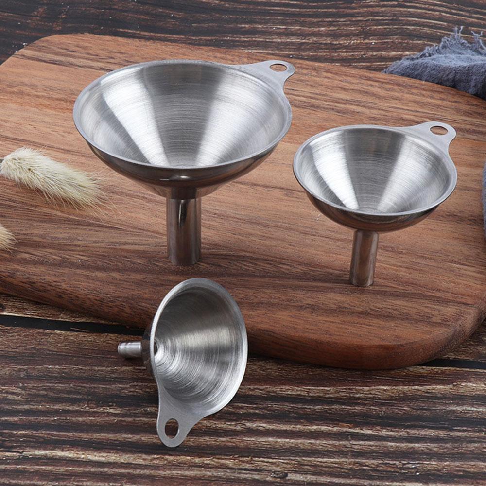 Title 2, Portable Stainless Steel Mini Metal Funnel 3-In...