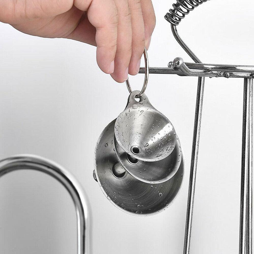 Portable Stainless Steel Mini Metal Funnel 3-In-1 Set