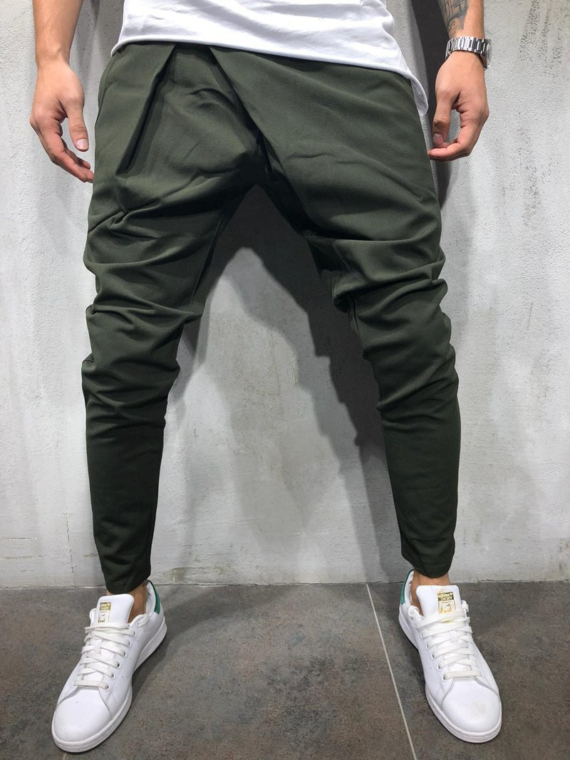 Title 2, Mens Casual Trousers with Drawstring Waist and...