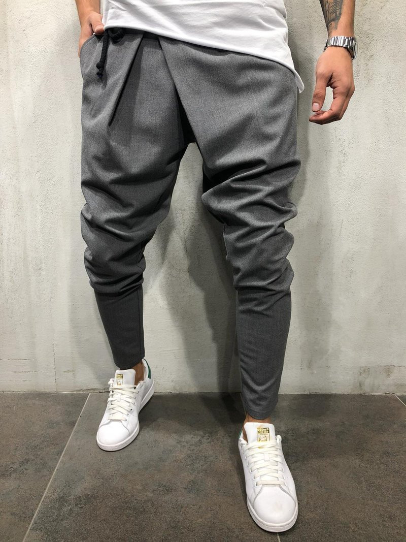 Title 5, Mens Casual Trousers with Drawstring Waist and...