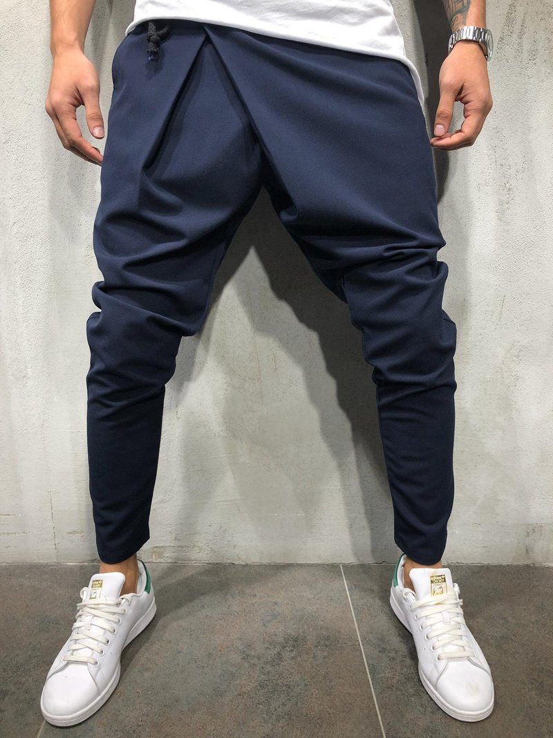 Trousers Drawstring Waist Spot Men's Casual Pants