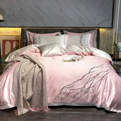 Four Piece Set Of 100 Long Staple Cotton Pink - Shop at LoveMi