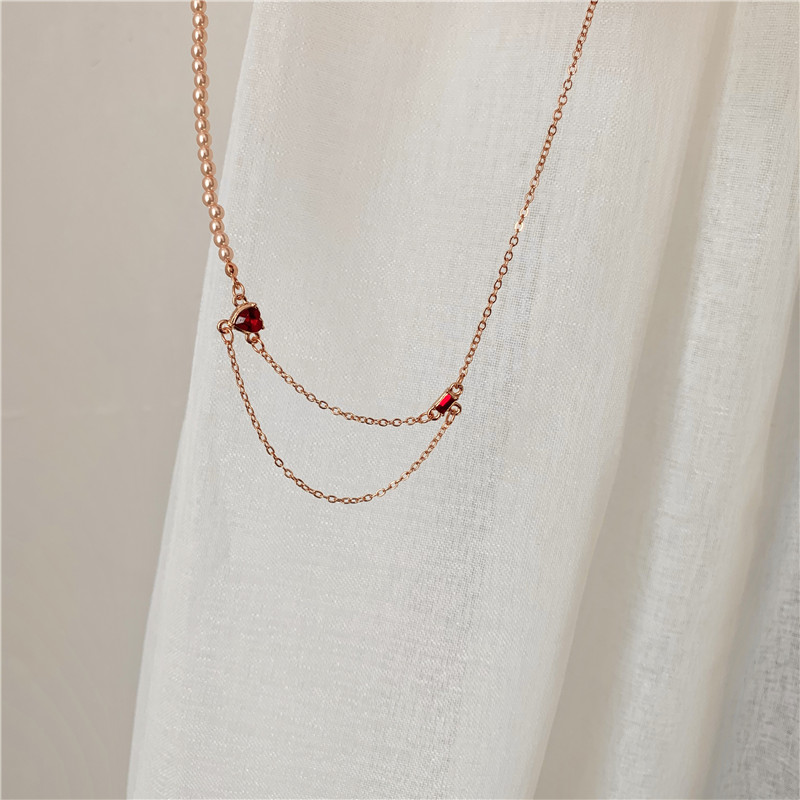 Girly Love H-shaped Pearl Necklace Personalized Light Luxury Necklace