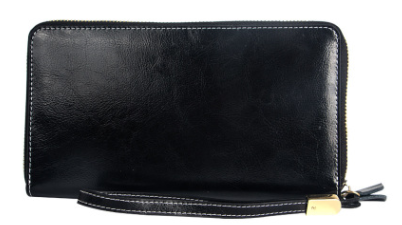 Retro Wallet Long Zipper Simple Lady Leather Handbag