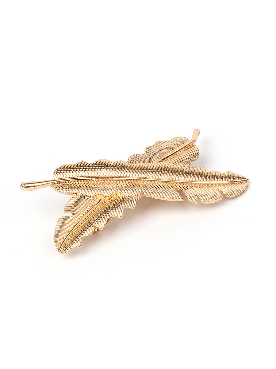 Han Fan Clip Leaf Hairpin Metal Clip