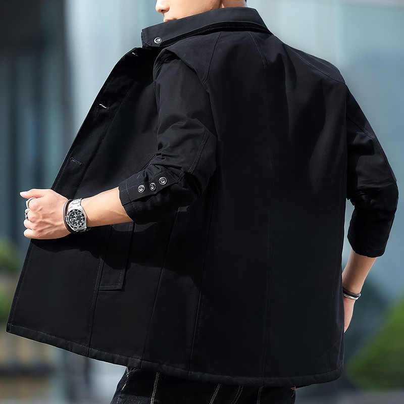 Men's Youth Cotton Casual Loose Plus Velvet Padded Jacket