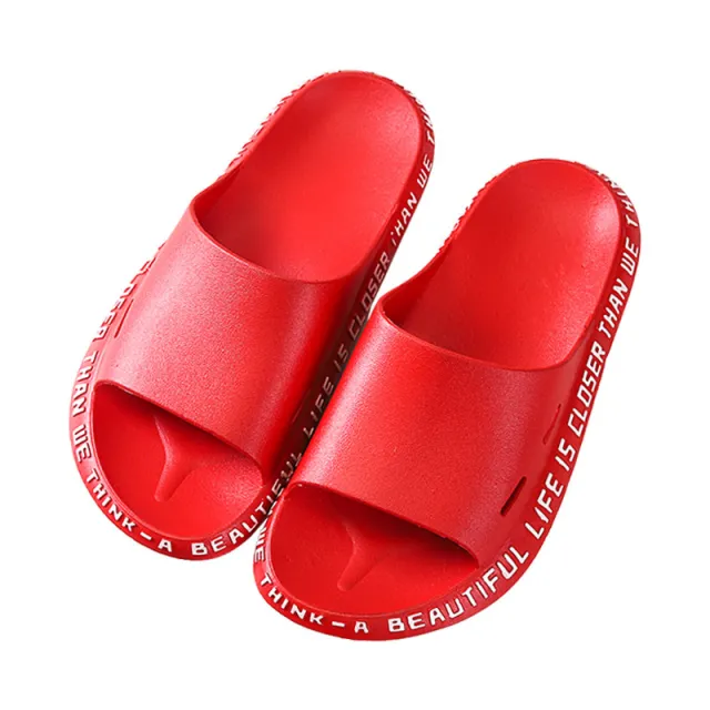 PVC Comfortable Soft Bottom Home Slippers Red - Shop at LoveMi