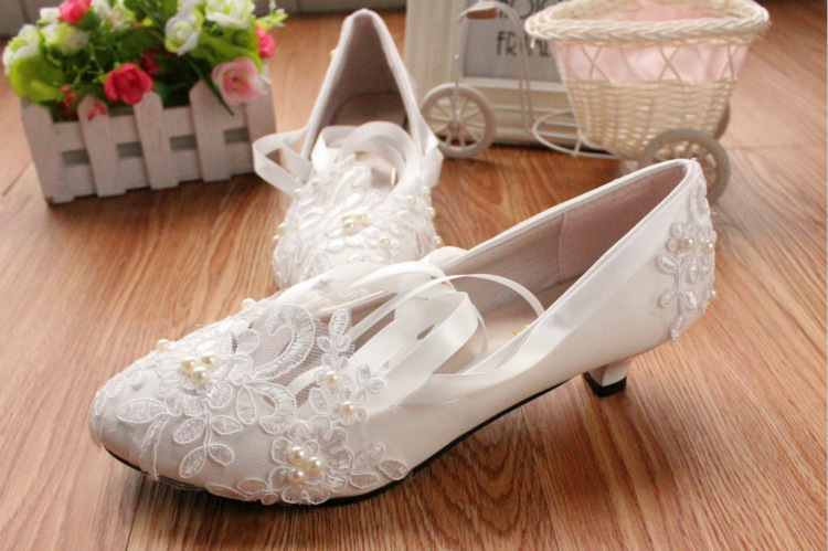 Title 3, White Large Size Flat Wedding Shoes Bridal Wedd...