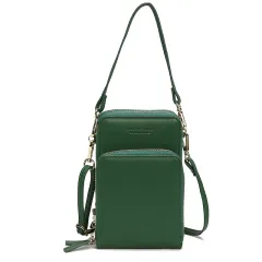 Large Capacity Messenger Women's Wallet Women's Diagonal Bag - Green - View 1