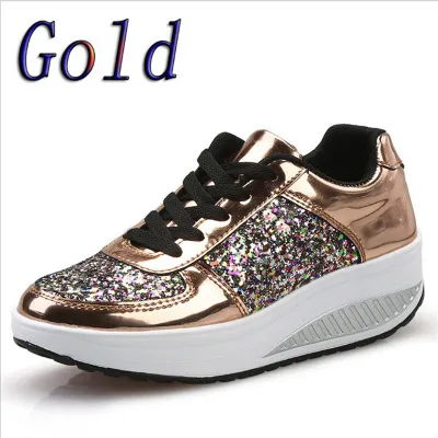 Sequin women's sneakers Gold - Shop at LoveMi