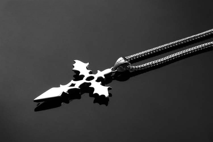 Angel Demon Sword Sterling Silver Necklace Couple Pendant Pair Pendant