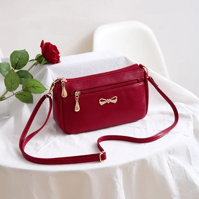Summer New Mother Handbags Korean Women's Atmospheric Messenger Bag Red - Shop at LoveMi