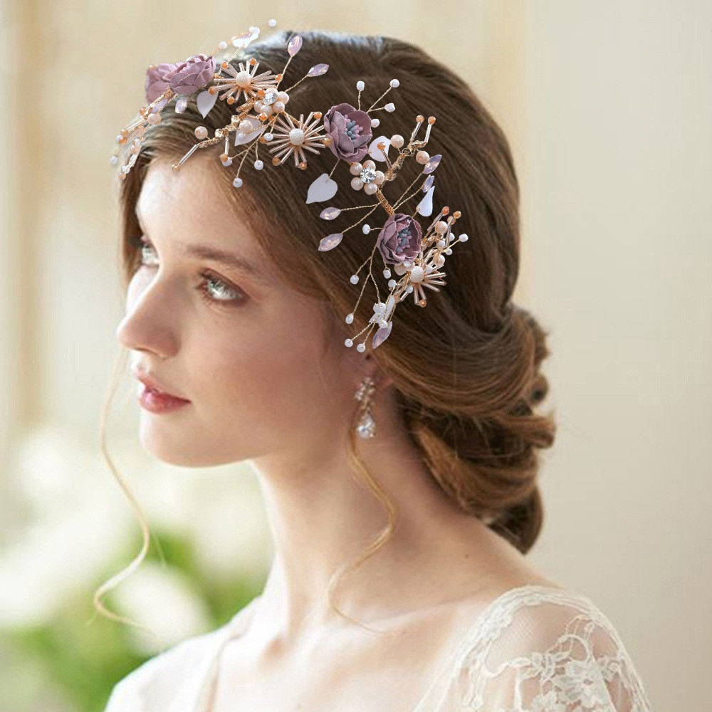 Rhinestone Wreath Headband Mori Bridal Headwear Set