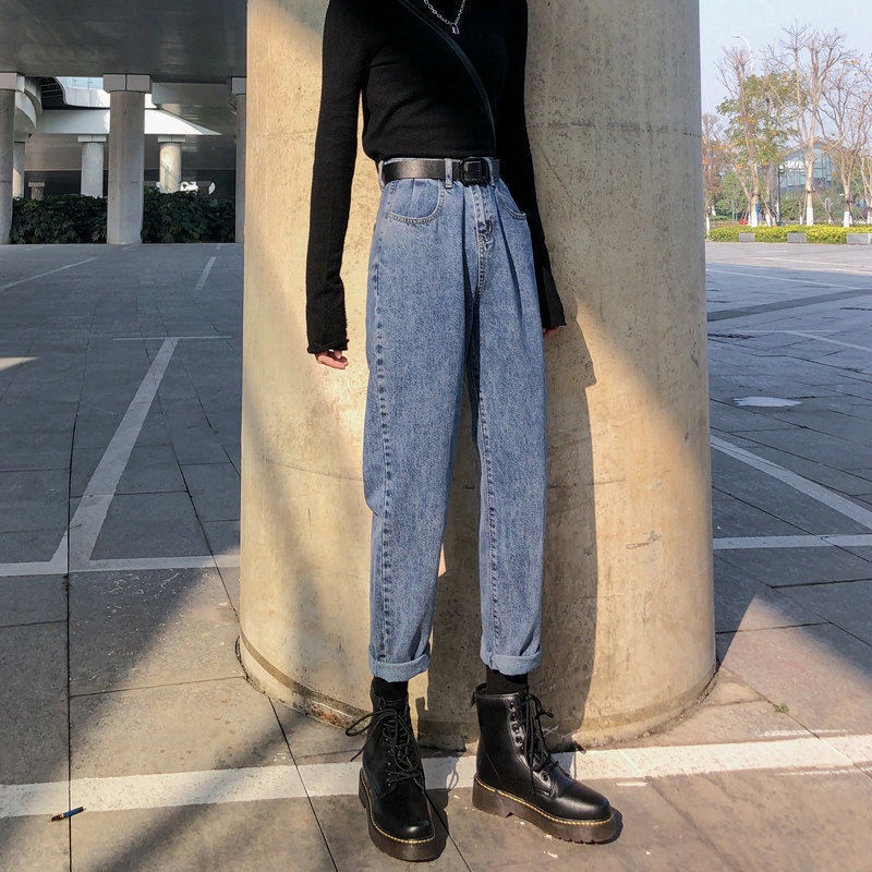 Large Size Loose Korean Style High Waist Straight Leg Slimming Wild Wide-leg Daddy Pants