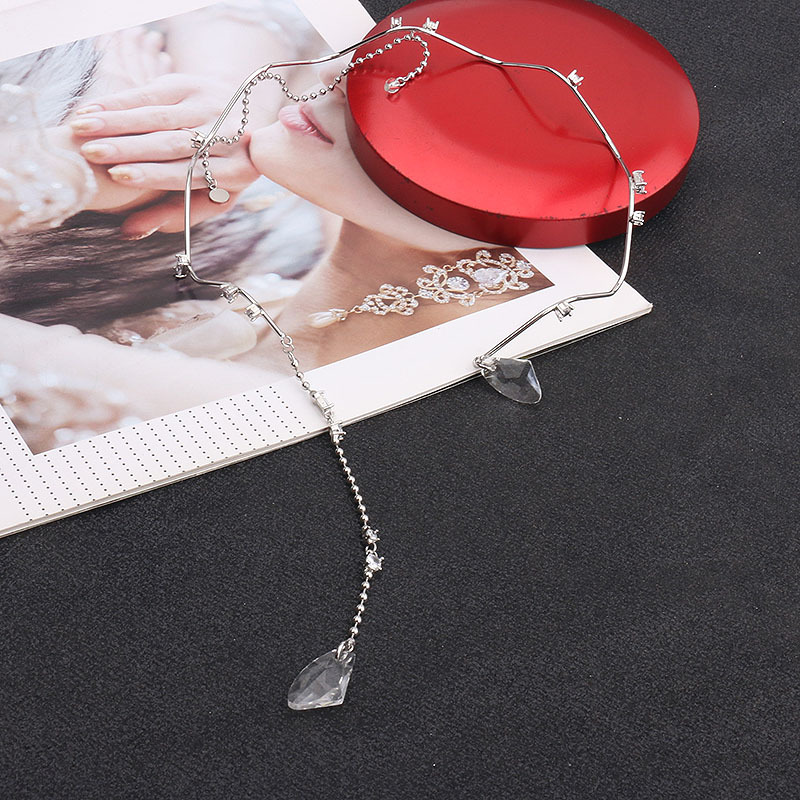 European And American Water Drop Long Tassel Collar