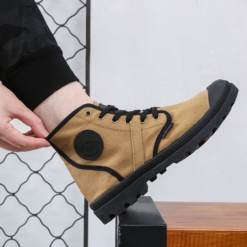 Title 2, Casual High-Top Lace-Up Canvas Shoes Men