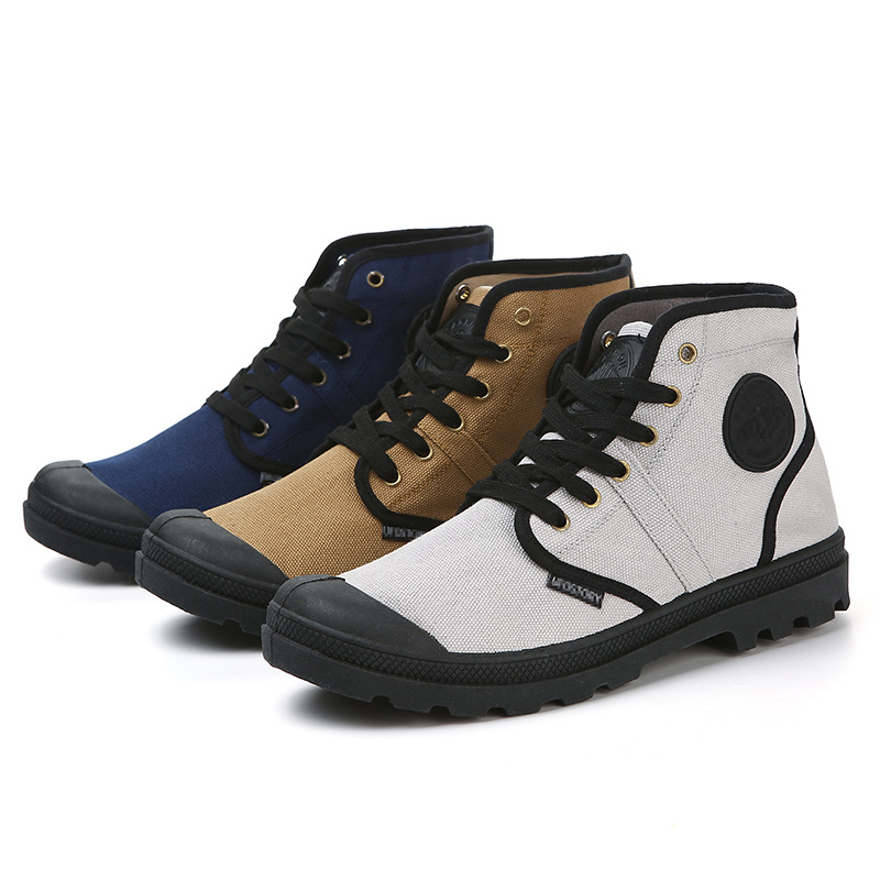 Title 4, Casual High-Top Lace-Up Canvas Shoes Men